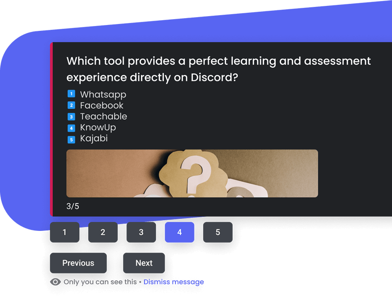 Seamless Discord user experience for courses, learning paths, and quizzes.!